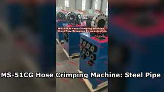 Machine de sertissage de tuyaux MS-51CG : Démonstration de sertissage de tuyaux en acier