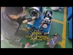 Machine à sertir les tuyaux hydrauliques portables, 12V/24V DC, 2 pouces, avec 10 jeux de matrices